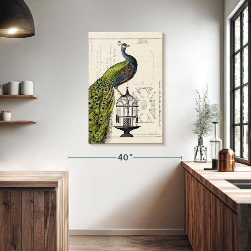 Brampt Peacock Birdcage I, 39" H x 26" W