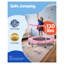 Trampoline pliable pour enfants de 36 pouces avec poignée, rebondisseur intérieur / extérieur rose pour enfants de 3 ans et plus