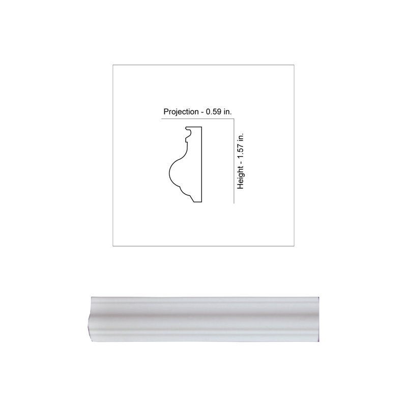 Clara White Styrofoam Crown Molding for Ceiling