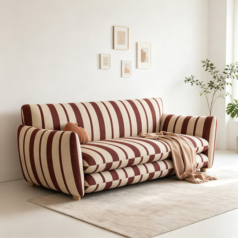 Canapé italien en tissu italien, Tissu beige