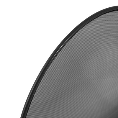 Full-Arch Top Black Finish Single Panel Freestanding Metal Fireplace Screen, Indoor Wood Burning Fireplace Spark Barrier