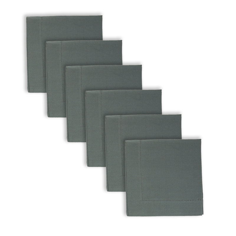 Sarabel Hemstitch Cotton Napkin, Cement
