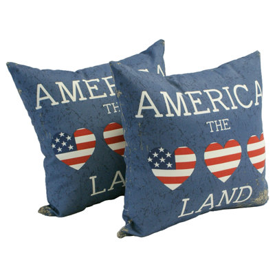  America Indoor/Outdoor Throw Pillow