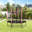 63" Kids Trampoline with Enclosure Net for Indoor, Pink