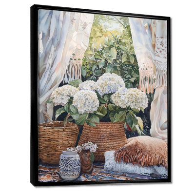 Harriss Boho Hydrangeas par The Boho Tent I - Hydrangea Wall Art