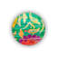 Salon créatif et créatif avec motifs floraux multicolores sur le thème vert-1487966237