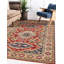 Tapis unique en laine noué à la main nouvel âge en rouge / or clair Albiero