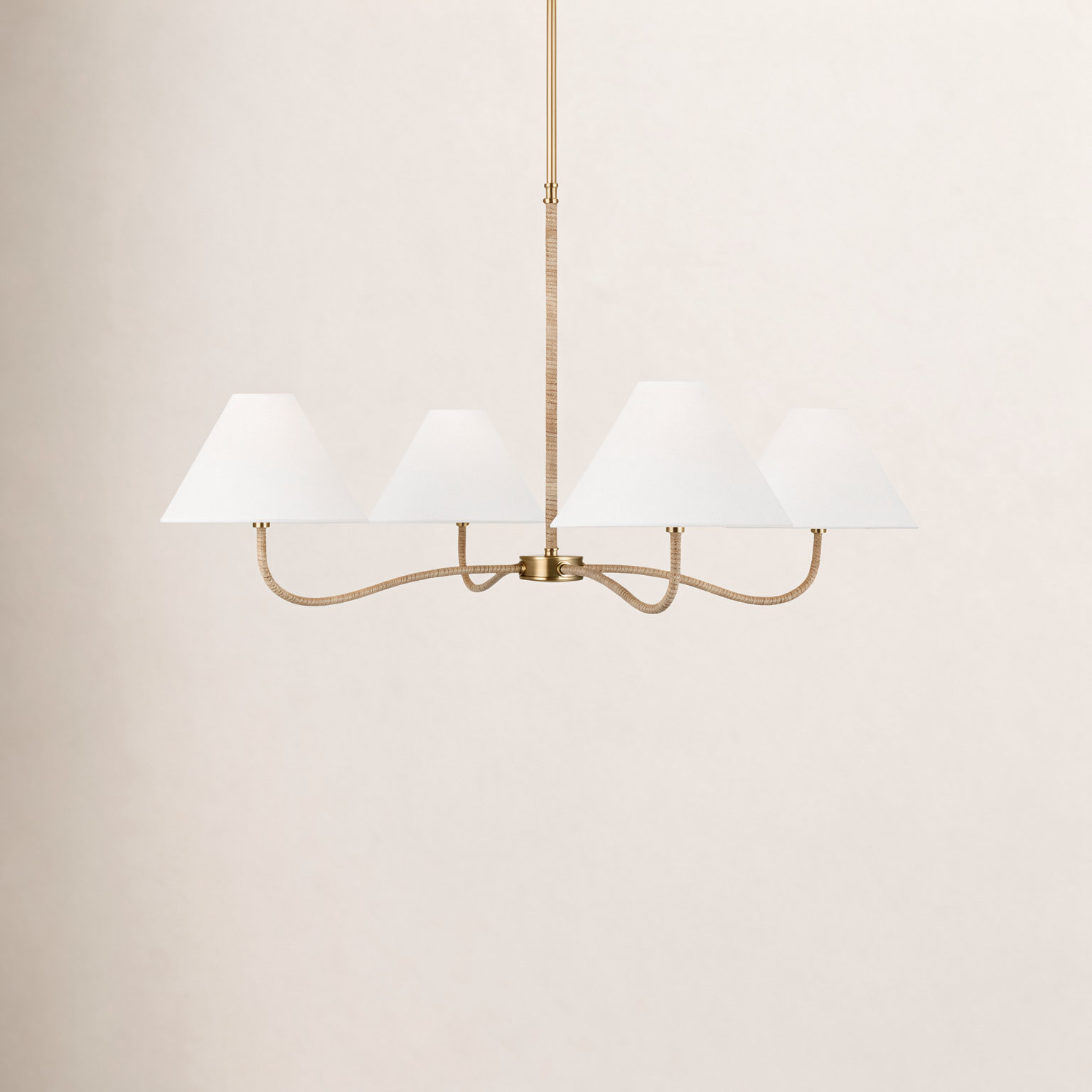 Glinda 5-Light Chandelier, 18.5"H x 35"W x 35"D, 4 Lights