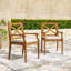 Élégantes chaises de salle à manger d'extérieur en bois avec coussins résistants à l'eau et structure durable-435196757-435196758