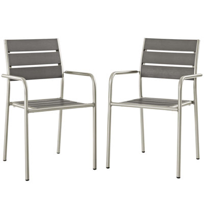 Shore Dining Chair Outdoor Patio Aluminum