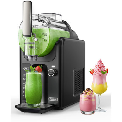 Slushie Machines, Wetie 82Oz 5-In-1 Frozen Drink & Ice Cream Maker W/ Led Display, Adjustable Hardness, 24H Continuous Use