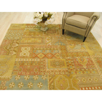 Flint Multicolor Hand Knotted Wool Area Rug