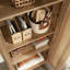 Armoire de rangement à finition brune pour cuisine, buanderie ou salon, conception rustique, tablette personnalisable, fabrication