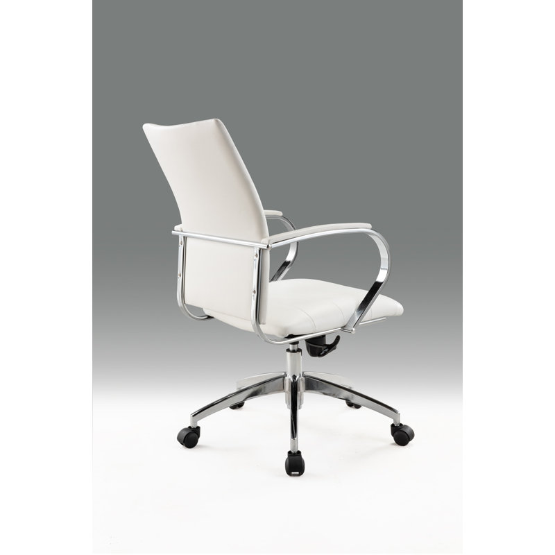 Elphaba Conference Chair, Chrome, White