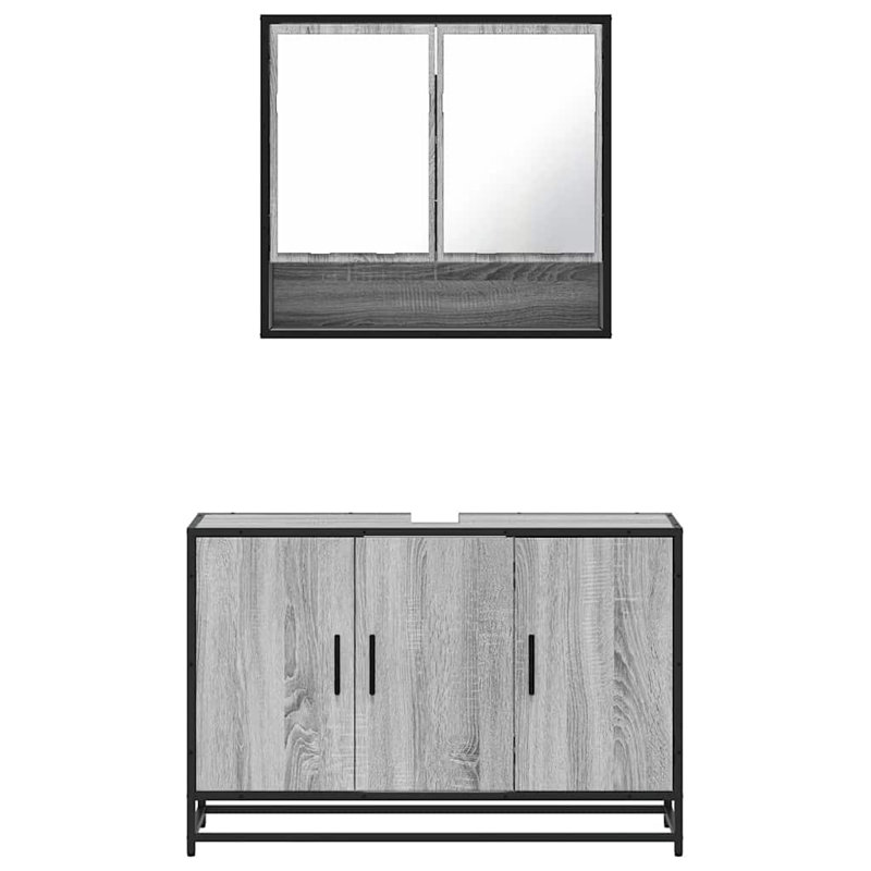 Bathroom Furniture Suite, Grey Sonoma