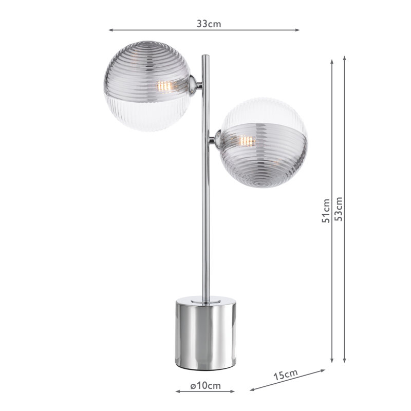 Metal Table Lamp Lamp, Chrome