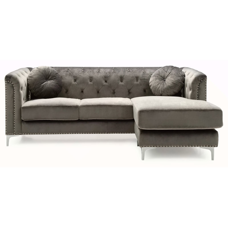 Méridienne sophistiquée gris foncé, Gris foncé