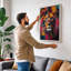 Confident Lion Modern - Wrapped Canvas-2094481646-2094481636