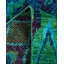 Tapis vert / bleu 4 pi x 6 pi 1 po Overyed One-of-a-Kind