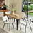 Shivani 5-Piece Modern Dining Set With Rectangular Wood Grain Table And 4 Upholstered Dining Chairs-105927011-103976996