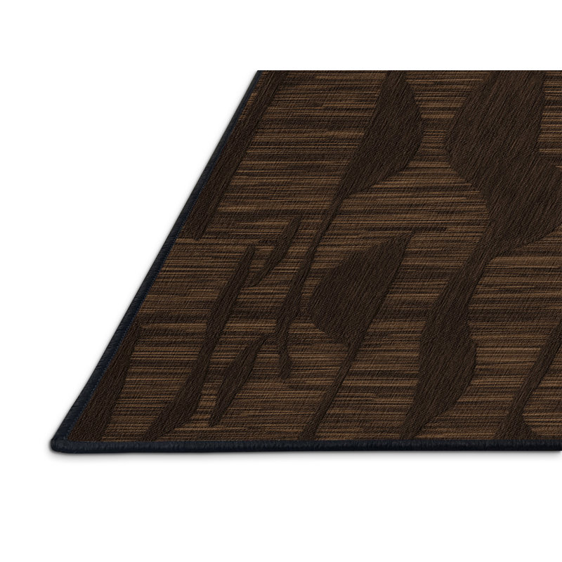 Tapis noir lavable à la machine, Rectangle 8 pi x 10 pi