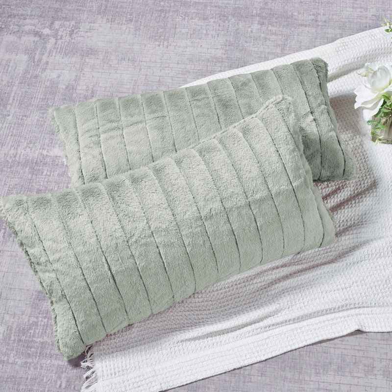 Super Mink Pillow Cover, Gray Down