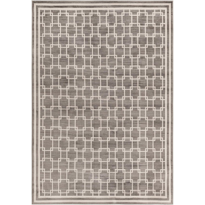 Tapis contemporain gris Ogorman, Rectangle 5 pi 1 po x 7 pi 1 po