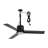 42" IP65 Waterproof Outdoor Propeller Ceiling Fan with Dimmable LED Lights and Remote Control, Wet Rated Plug-in Ceiling Fan with 3 Color LED Light
