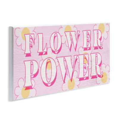 Plaque murale pastel Groovy Flower Power, design par Lil 'Rue