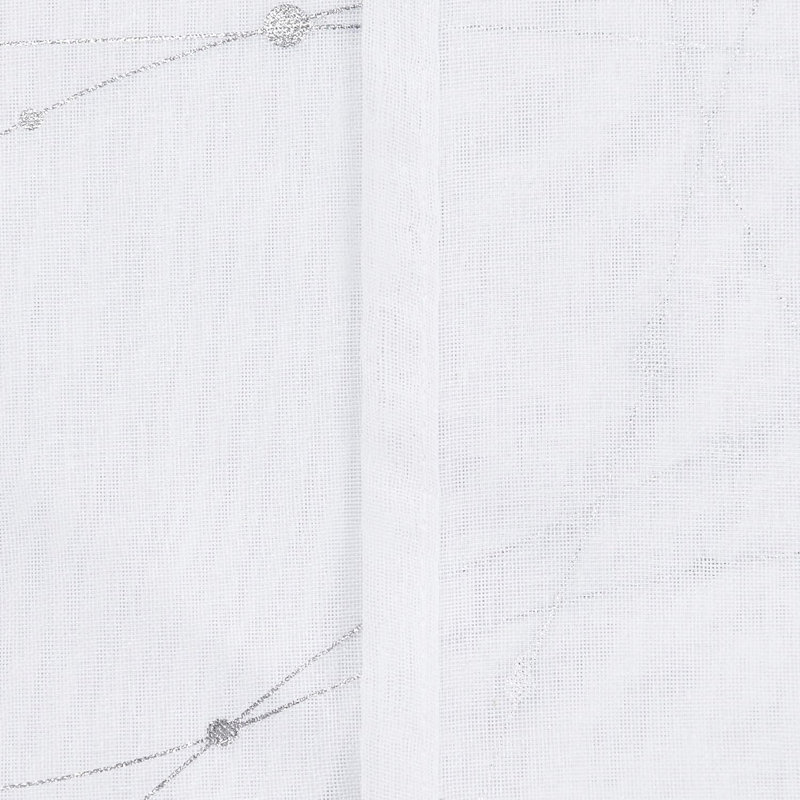 Burhans Semi Sheer Curtain Pair, Silver, 140cm wide x 245cm high