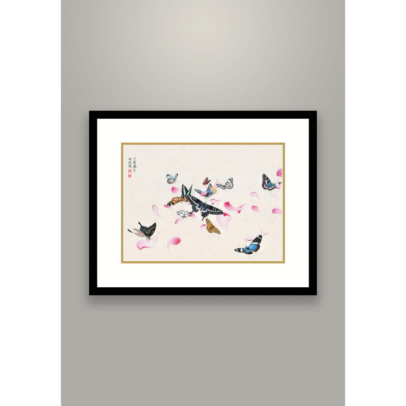 Butterflies and the Buddha's Petals by Xiu Yitang - Single Picture Frame Print