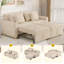 2 Seater Linen Sofa Bed-284399727