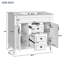Meuble-lavabo 36 po avec lavabo supérieur, armoire de rangement moderne avec 2 portes à fermeture douce et 2 tiroirs, meuble-lavabo simple-1161139586