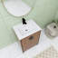 Meuble-lavabo sur pied simple 24 po avec comptoir en céramique brun