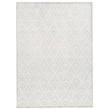 Neo Villa Damask Area Rug in Silver