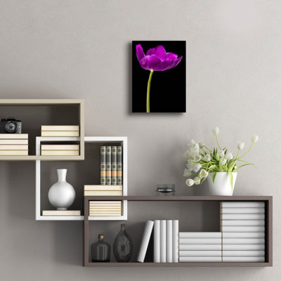 Epic Art 'Purple Tulip Glow' By Pamela Plummer, Ac " Purple Tulip Glow " by Pamela Plummer