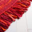 Tapis de couleur unie en coton tissé à la main en rouge-1426503120