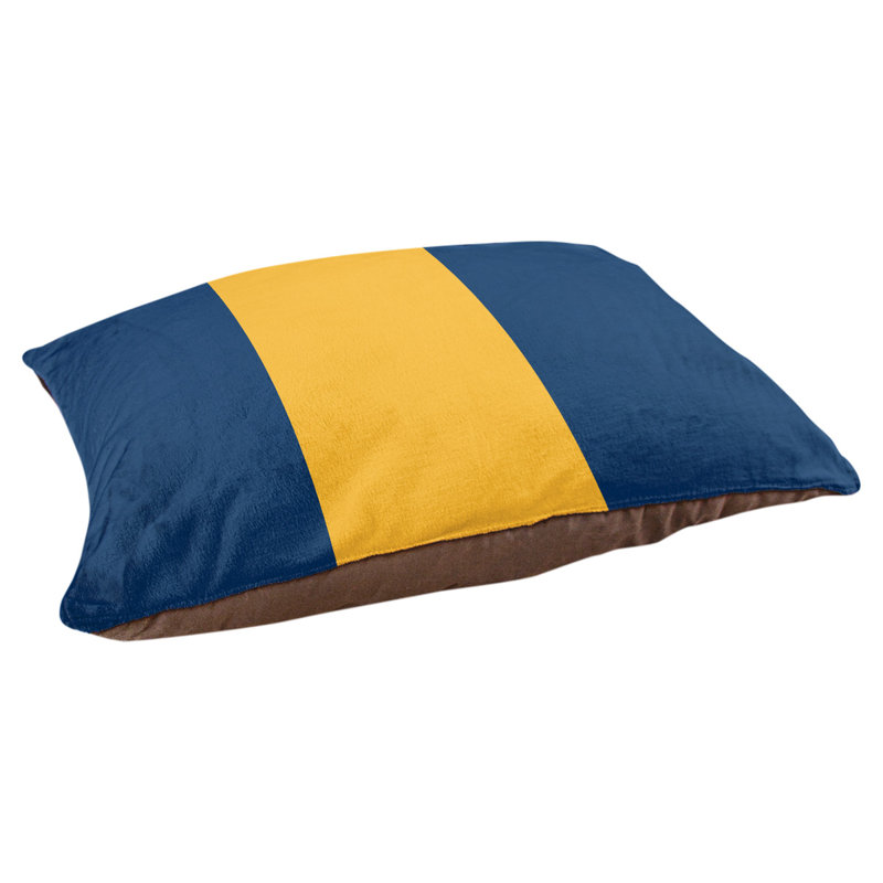 Coussin pour chien hockey Las Vegas, Grand (l 50 po x P 40 po x H 17 po), Bleu marine / doré / doré