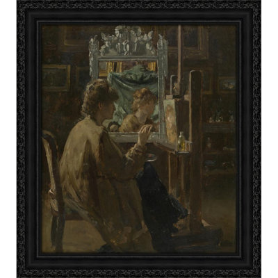 Artist in her studio