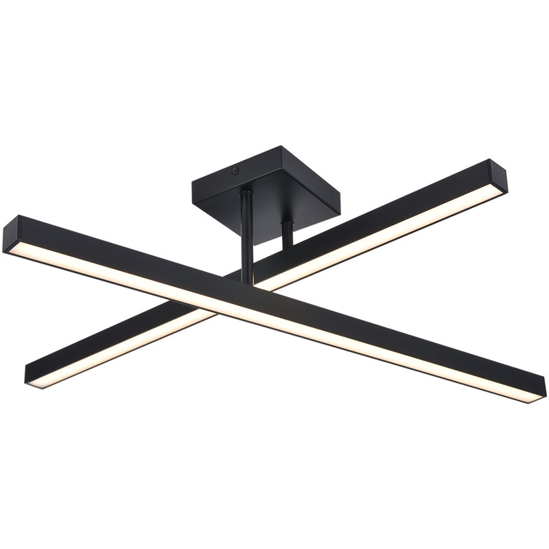 Plafonnier à DEL, plafonniers encastrés linéaires noirs 3000K, plafonnier de 30 pouces, éclairage minimaliste pour le salon, la chambre, le couloir de la cuisine