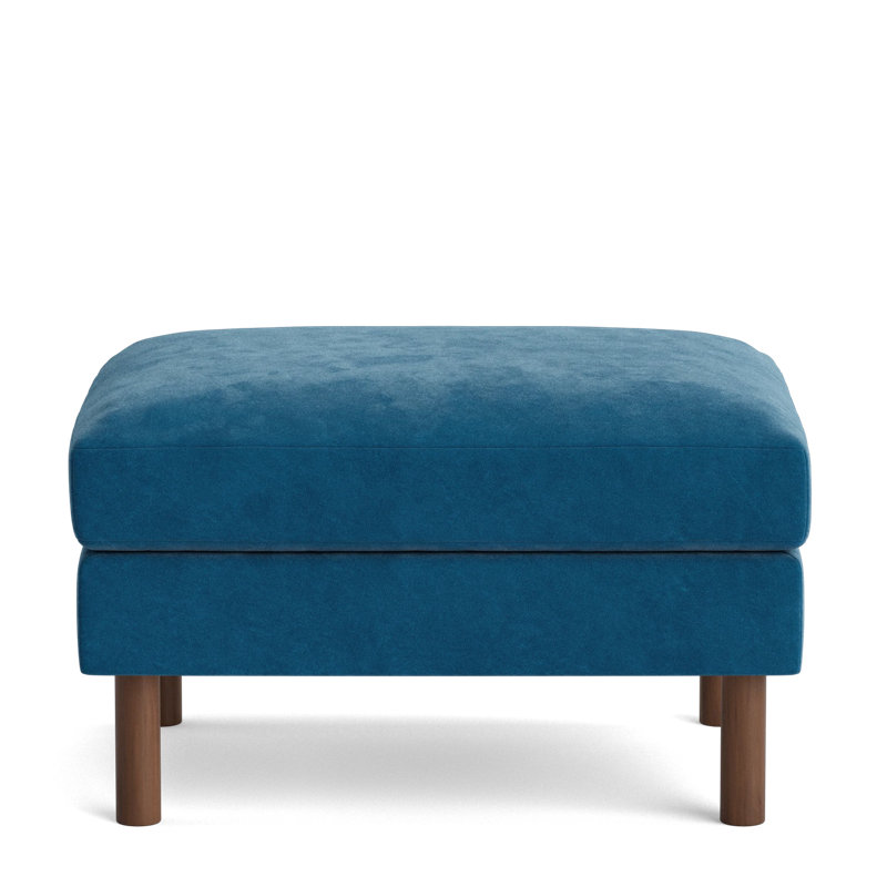 Laguna Ottoman, Performance Velvet - Denim