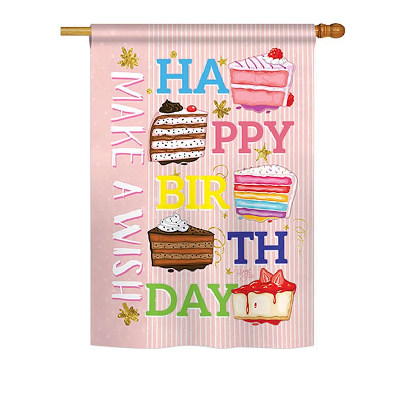 Effectuez une occasion spéciale en polyester de 2 côtés 40 x 28 po. drapeau maison
