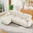 116" Chenille L-Shaped Couch Modular Sectional Sofa with Ottoman-1563694919