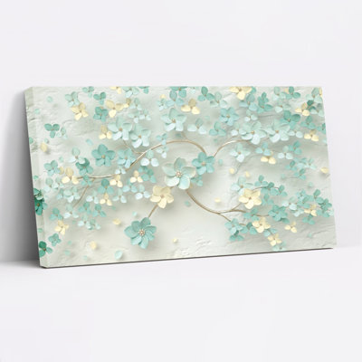 Motif floral, art mural sur toile, ensemble de 1
