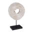 Eroded Wood Circle Sculpture on Stand