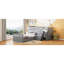 Lit mezzanine simple et lit plateforme avec tiroirs latéraux - Agencement de chambre efficace dans une solution moderne grise-1176525849