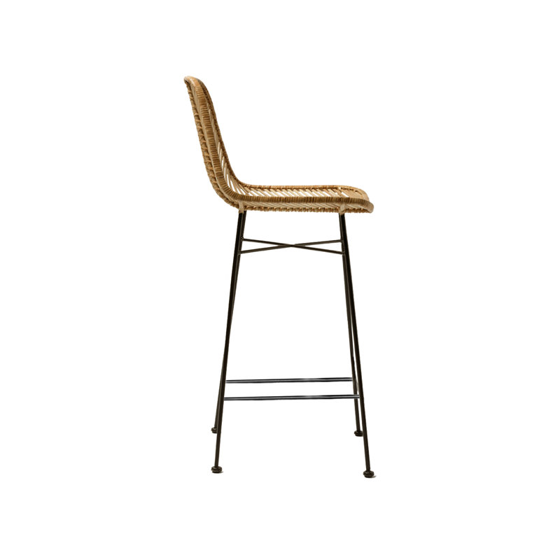 Deach Counter Stool with Metal Frame, Bar Stool (29.5” Seat Height)