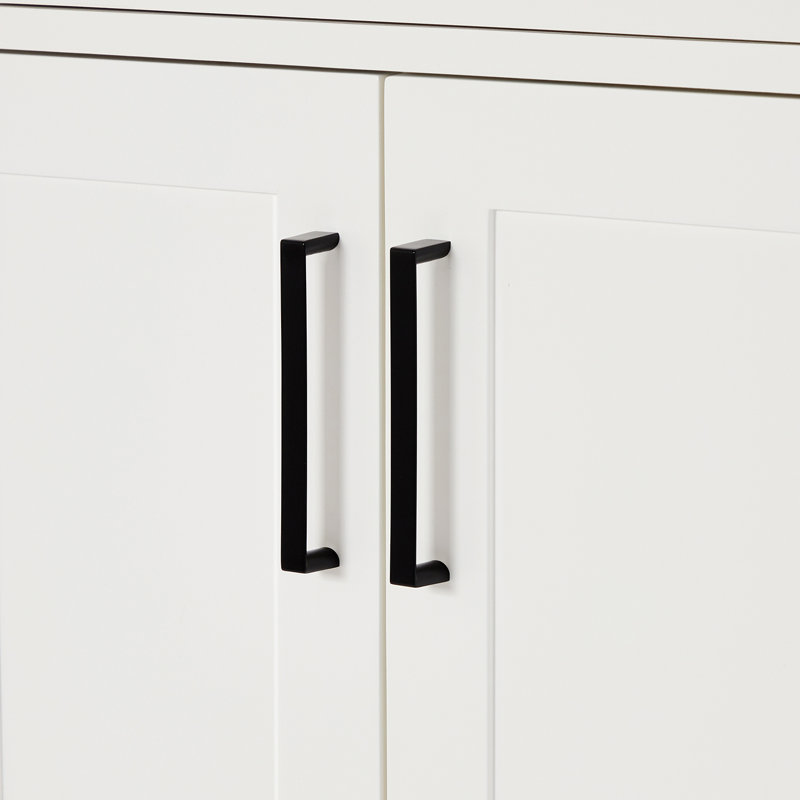 Hepburn 66'' Double Bathroom Vanity Base Only, Matte Black, White