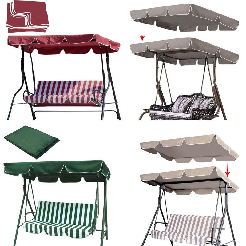 4 Person Porch Swing with Canopy, Red