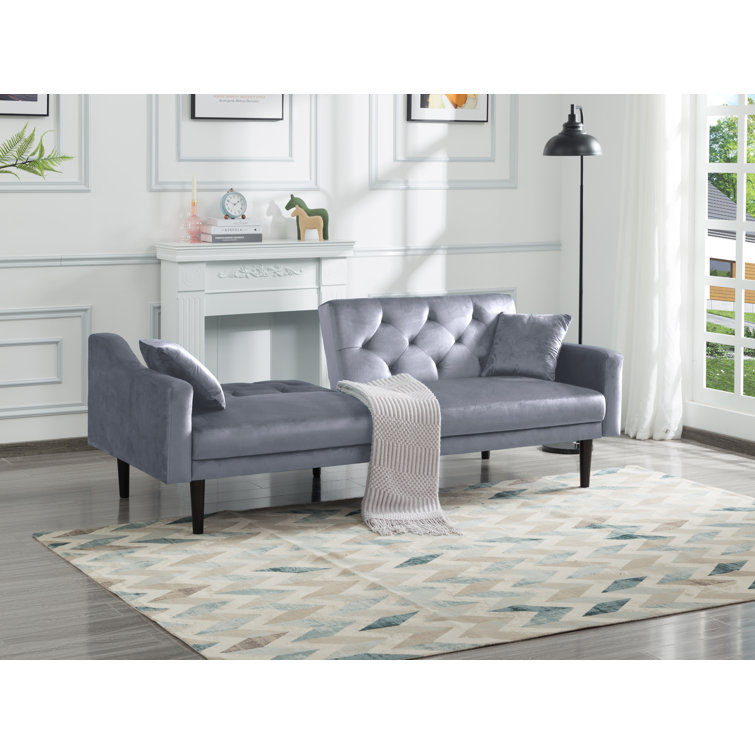 85 inch Weave Living Room Sofa with Seat Cushions, Snowflake Velvet  Upholstered Sofa Couch with Extra Support Legs & Pillows - Bed Bath &  Beyond - 38971616